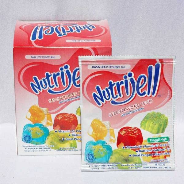 Nutrijell Lychee (15gr/sachets) - Pack of 6