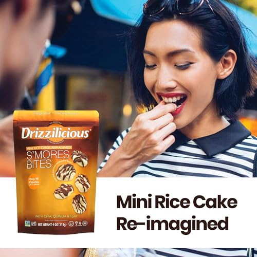 Drizzilicious SMores Mini Rice Crisp, Non GMO, 4 Ounces (Pack Of 12)