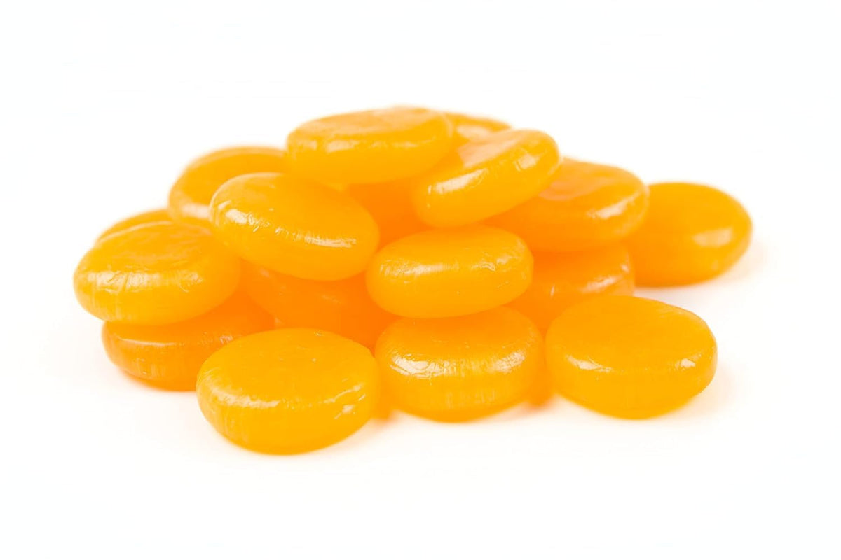 Sarahs Candy Factory Butterscotch Discs Hard Candy, Individually Wrapped, 16 Oz in Resealable Bag, 1 Pound
