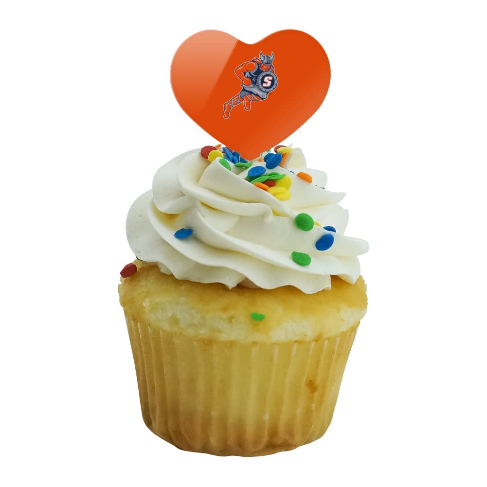 GRAPHICS & MORE Cupcake Picks Set of 6, Acrylic, Salem State University, Model CUPCAKE.HEART.CLCSSC.Z007533
