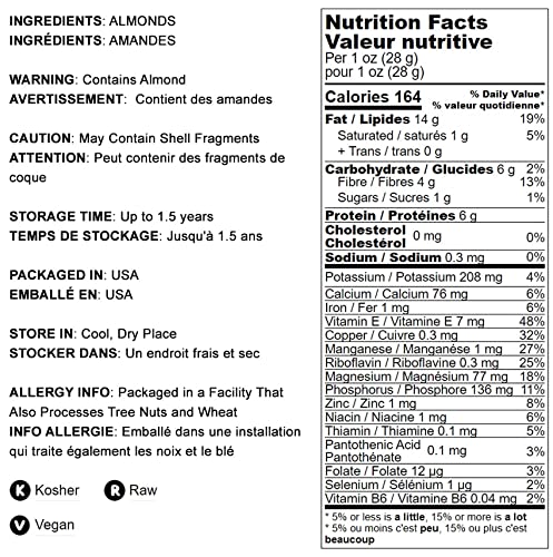 Food To Live California Natural Sliced Almonds, 6 Pounds - Raw Unblanched Almond Nuts, Kosher, Vegan, Keto, Bulk. High In Protei