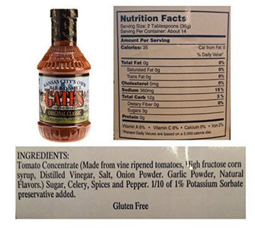 Gates BBQ Sauce and Dry Rub Variety Bundle - 4 Pack, 18.288 cm Size