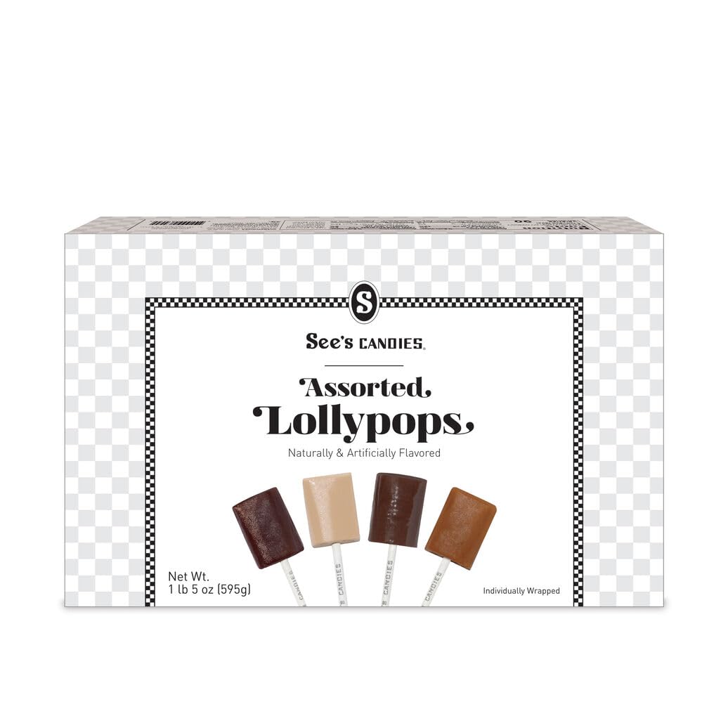 Sees Candies Assorted Lollypops 1lb 5oz - TS0417-A700ML-M1126, Basic Color