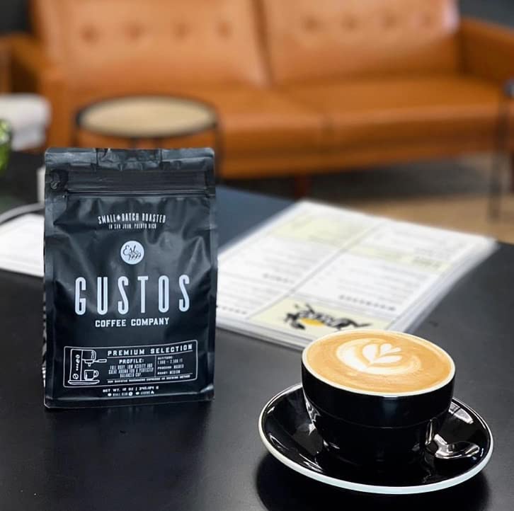 Gustos Coffee Premium Selection | Puerto Rican High End Medium Roasted Whole Bean Coffee (1, 12Oz)