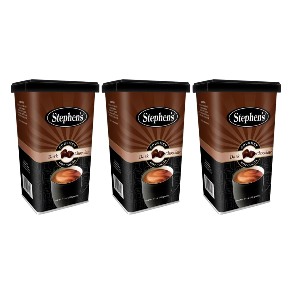Stephen'S Gourmet Hot Cocoa, Dark Chocolate, 14 Oz (Pack Of 3)