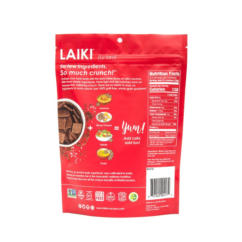 Rice Crackers - Gluten Free Snacks - Deliciously Light and Airy Crunch - Allergen-Friendly, Vegan, Non-GMO, FODMAP Friendly, See