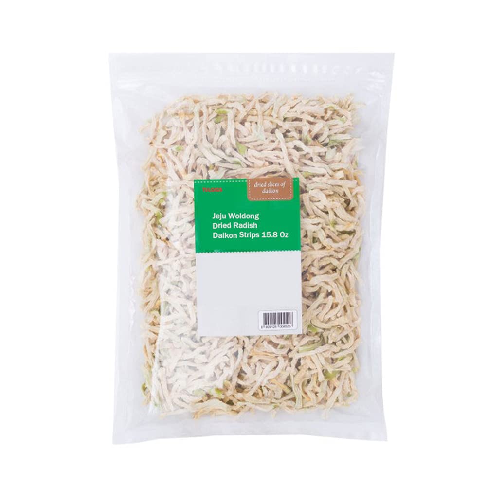 TULGIGS Korea Jeju Woldong Dried Radish Daikon Strips, Dried Slices of Daikon ???? 15.8 Oz(450g)