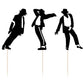Lveud Dance King Happy Birthday Cake Topper Forever God Art Dance Theme Birthday Cake Topper Birthday Party Cake Decorations (7P