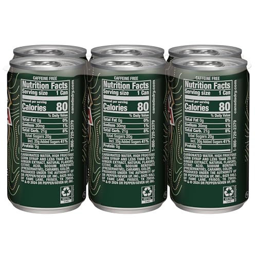 Canada Dry Ginger Ale Soda  7.5 fl oz cans  6 pack