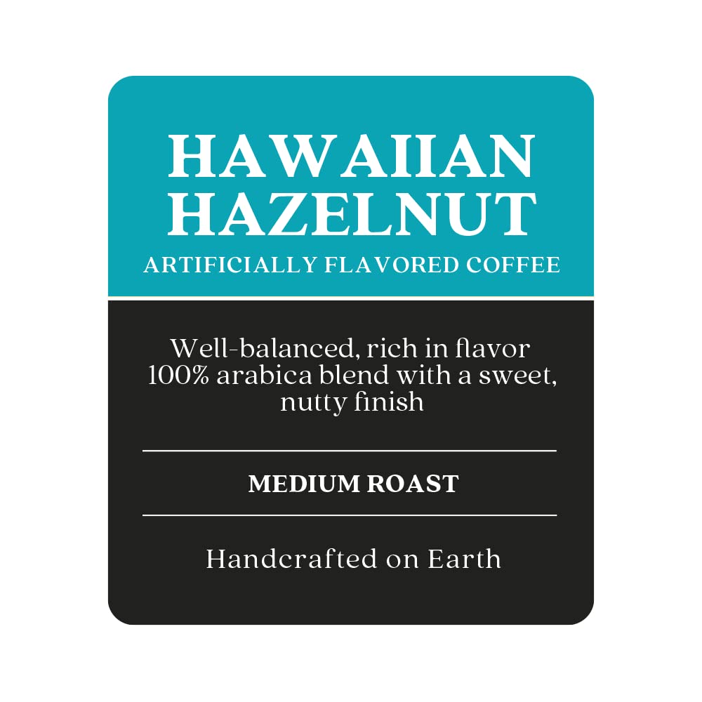 Copper Moon Hawaiian Hazelnut Coffee Pods for Keurig - Medium Roast, 12 Count