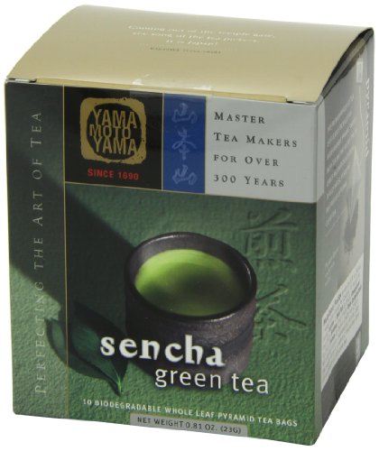 Yamamotoyama Sencha Pyramid Green Tea Bag, 10 Ct. Box