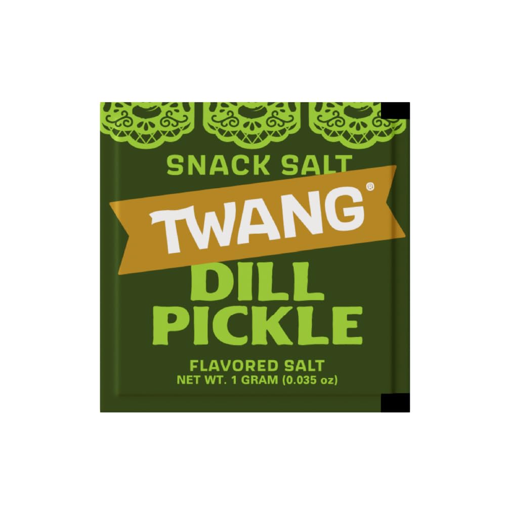 Twang Twangerz Snack Topping, Pickle Flavor, 1 Gram Packets, 200 Count - Perfect for Seasoning Snacks and Dishes