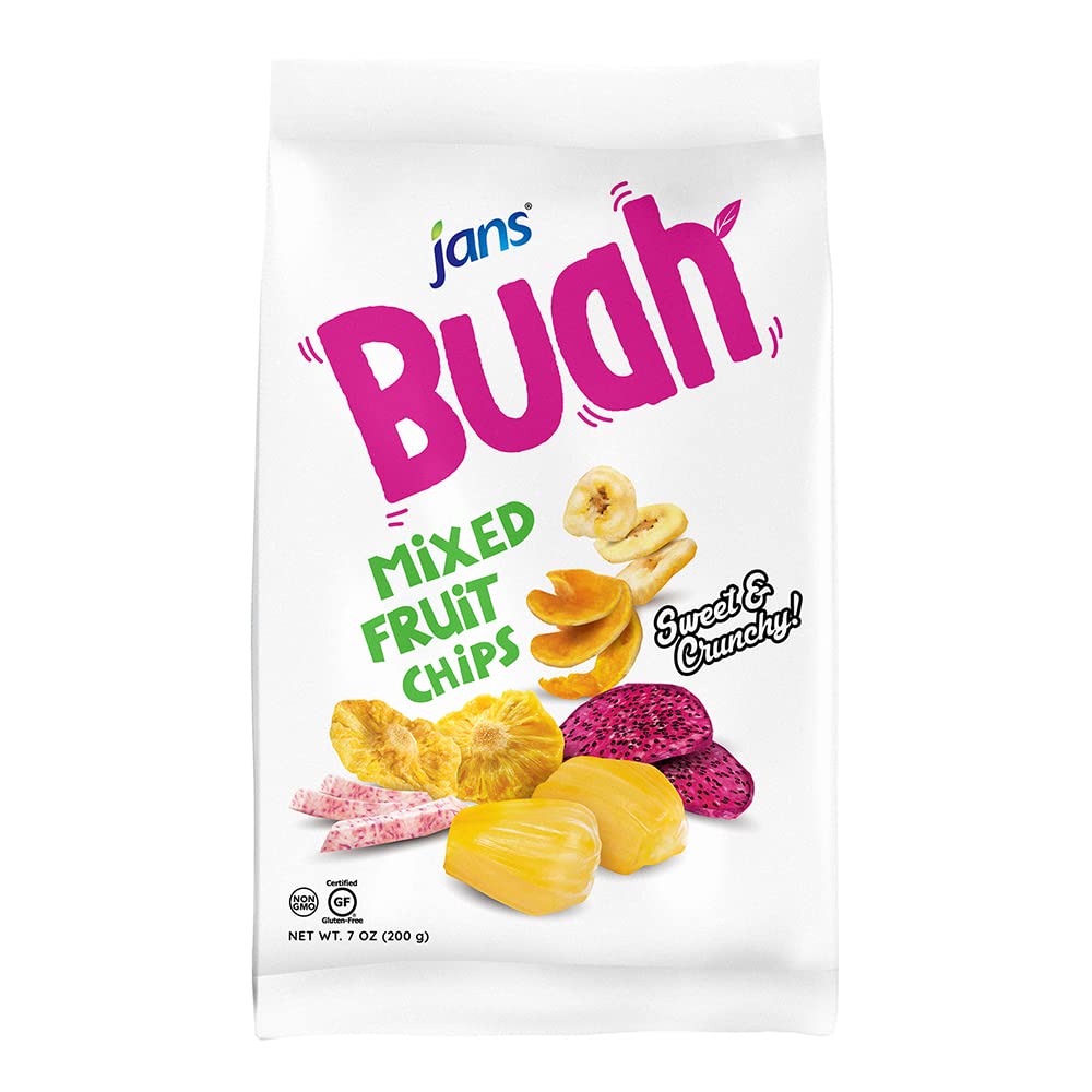 Jan'S Buah Dried Fruit Chips - Experience Real Fruit, Gluten-Free, Sweet & Crunchy, Ready-To-Eat, Perfect For Anytime Snacking (