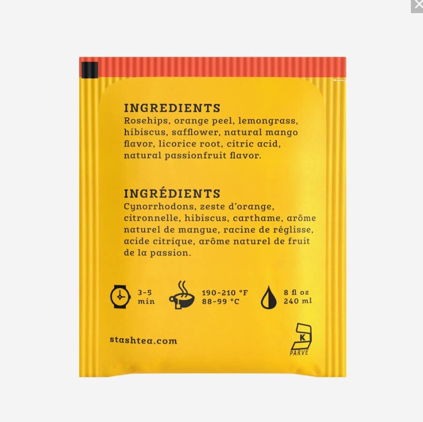 Stash Mango Passionfruit Tea, 20 Count (Pack of 3), Model 08256