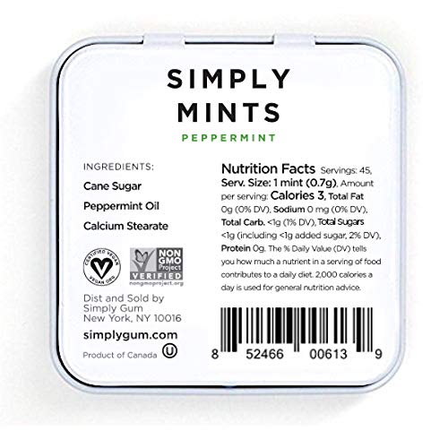 Simply Mints (Peppermint, 30 Count (1 Tin))
