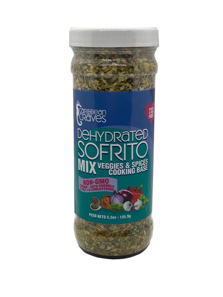Caribbean Craves - Dehydrated Sofrito Mix | No-MSG, Vegan, Keto Friendly, Natural Ingredients (5.5, 1)