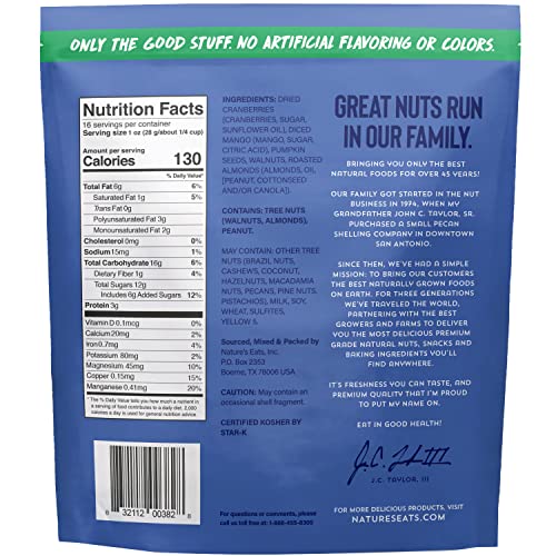 Natures Eats Protein Trail Mix - 16 Ounce - Nutritious Snack Mix