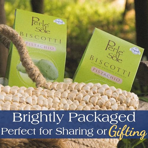 Perle di Sole Pistachio Shortbread Cookies — Italian Biscotti (7 oz / 200g)