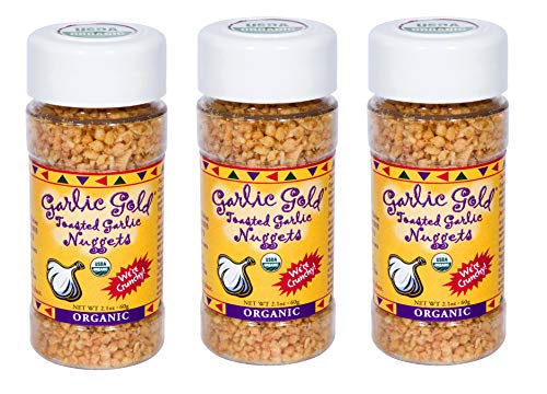 Organic Garlic Gold Nuggets, Crunchy Roasted Garlic Seasoning Granules, Sodium Free no MSG Free, Vegan Keto Paleo Friendly Food,