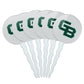 University of Wisconsin - Green Bay Secondary Logo Cupcake Picks Toppers Decoration Set of 6
