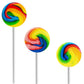 The Dreidel Company Rainbow Swirl Lollipop, Mixed Fruit Flavor, 1.5 Inch, Individually Wrapped, 192-Pack