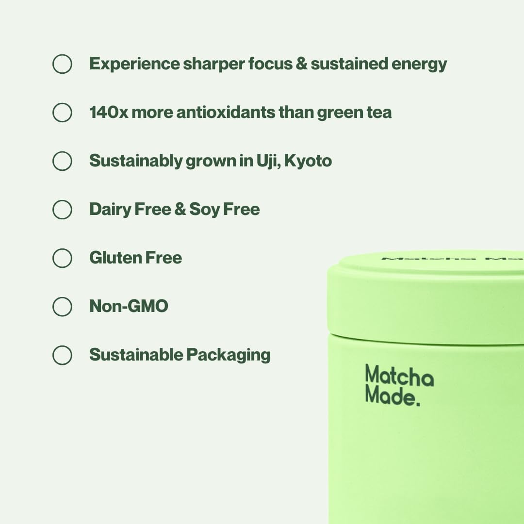 Matcha Made Strawberry Matcha Powder | 8.46Oz (240G) Tin, 60 Servings | Sweetened With Organic Sugar | Perfect For Lattes, Smoot