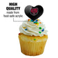 GRAPHICS & MORE Cupcake Picks Set of 6, Acrylic, Heart Love Design, One Size, State University of New York at Potsdam