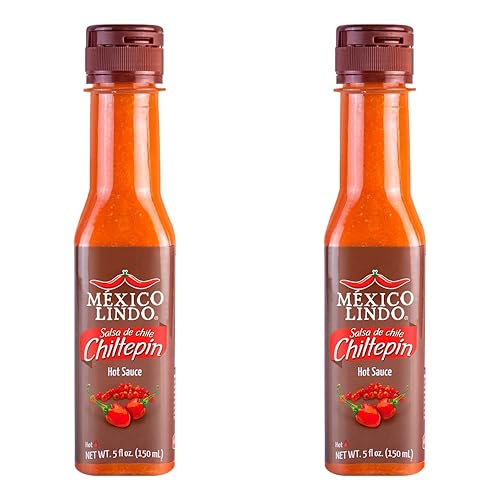 Mexico Lindo Chiltepin Hot Sauce | 14,200 Scoville Level | Traditional Spicy Flavor | 5 Fl Oz Bottles (Pack Of 2)