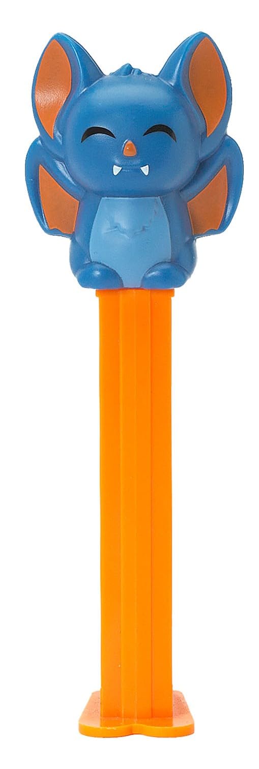 PEZ Halloween Candy Dispensers Set - Green Witch, Scary Pumpkin, and Vampire Bat Haloween PEZ Dispensers With Extra Candy Refill