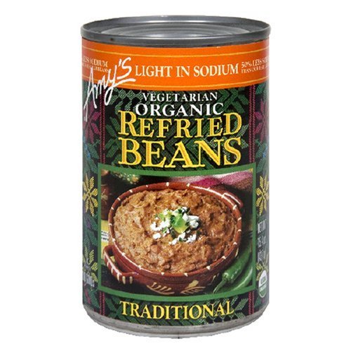 Amys Light in Sodium Organic Traditional Refried Beans, 15.4Ounce Cans( Value Bulk Multipack) (Pack of 60)
