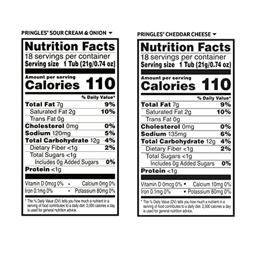 Pringles Potato Crisps Chips, Snack Stacks, Lunch Snacks, Variety Pack (36 Cups)