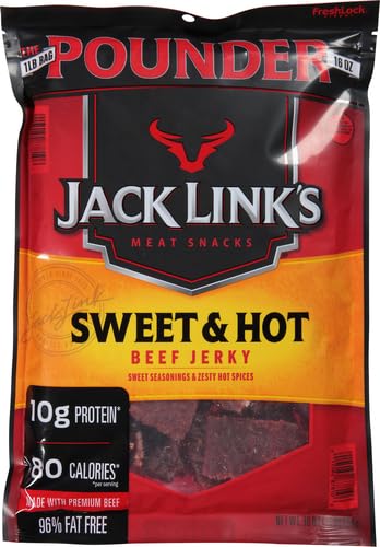 Jack Link's Beef Jerky, Sweet & Hot, 16 Ounce (Pack of 1)