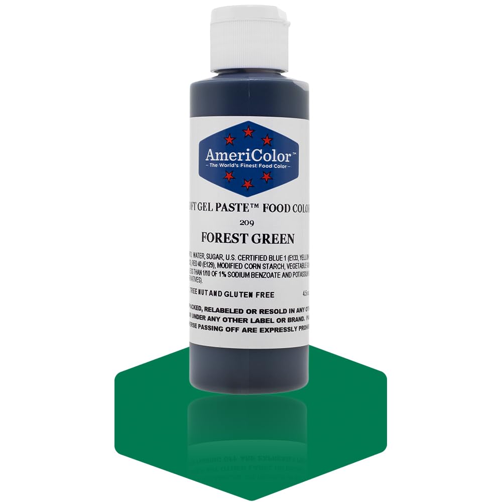 Americolor Soft Gel Paste Food Color, 4.5-Ounce, Forest Green