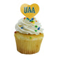 GRAPHICS & MORE Cupcake Picks Set of 6, Heart Design, Acrylic, One Size, University of Alaska Anchorage