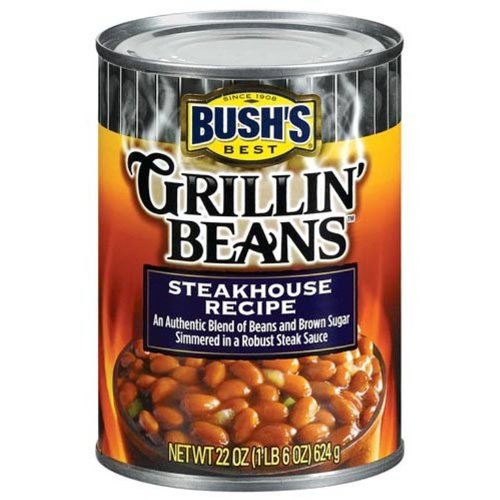 Bushs Grillin Steakhouse Beans, 22-Ounce (Pack of 6)