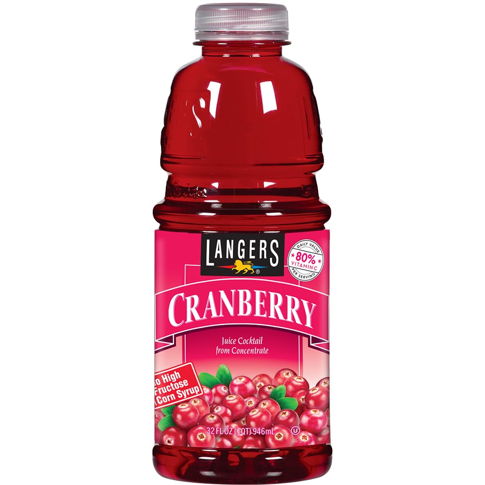 Langers Cranberry Juice Cocktail  32 Fl Oz (Pack of 12)