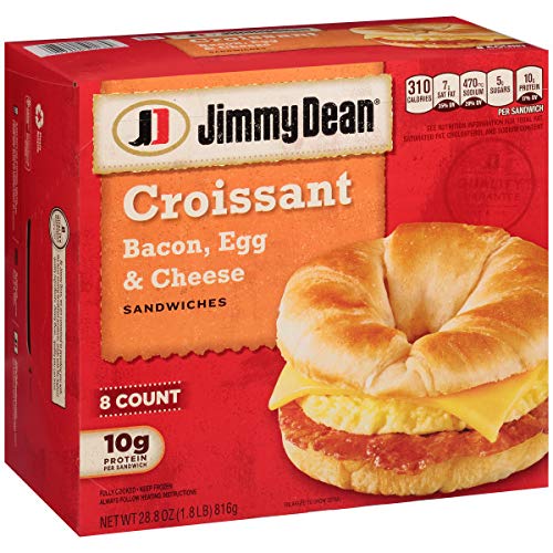 JIMMY DEAN FROZEN BACON EGG CHEESE CROISSANT 28.8 OZ - 0077900501861