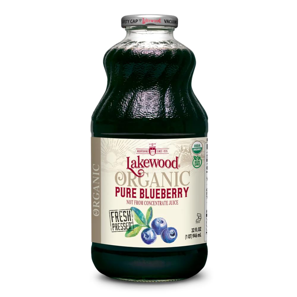 Lakewood Organic Pure Juice, Blueberry, 32 Fl Oz, Pack of 1