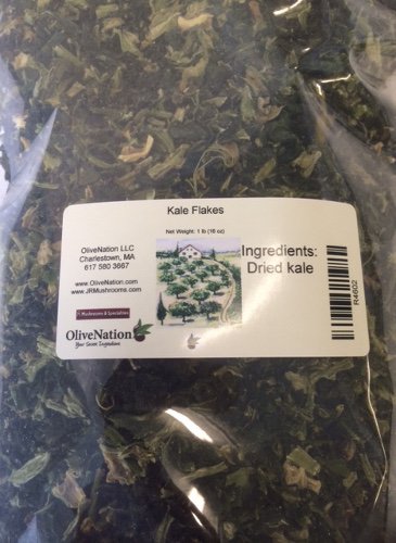 OliveNation Dried Kale Flakes, Chopped Kale Leaves, Superfood, Non-GMO, Gluten Free, Kosher, Vegan - 16 ounces