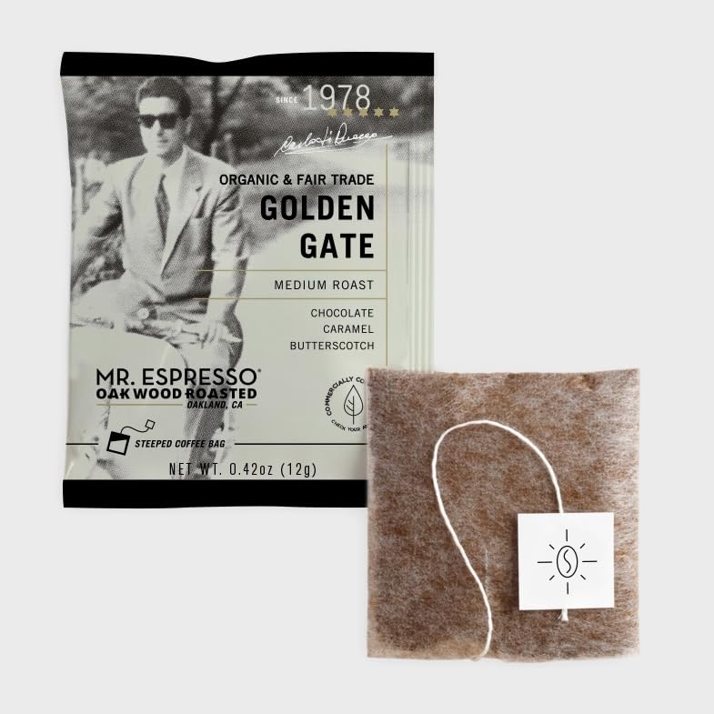 Mr. Espresso Organic Coffee - Ethically Sourced Single Serve Coffee Packets - 8 Servings Of Fair Trade, Medium Dark Roast Perfec