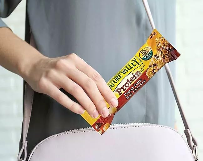 Generic Peanut Butter Dark Chocolate Protein Chewy Bars - Gluten-Free, 30 ct., Brown, 13.9954 cm x 10.8966 cm x 27.0002 cm