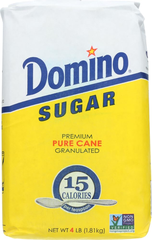 Domino enhanced Pure Cane Granulated Sugar  Kosher  Non-GMO  4 Pound  64 Ounce (Pack of 10)