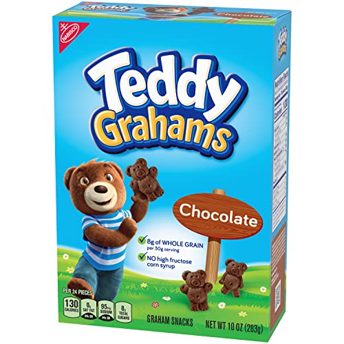 Teddy Grahams Chocolate Graham Snacks,10 Ounce (Pack of 12)