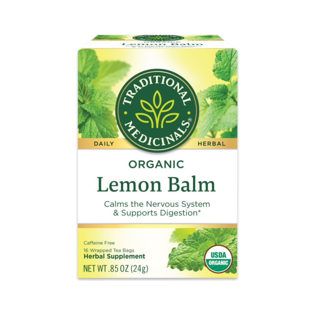 TRADITIONAL MEDICINALS TEA LEMON BALM ORG 16 BG