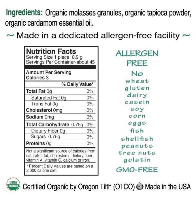 St. Claire'S Organic Herbal Pastilles, (Cardamom, 27 Ounce Refill Bag) | Gluten-Free, Vegan, Gmo-Free, Plant-Based, Allergen-Fre