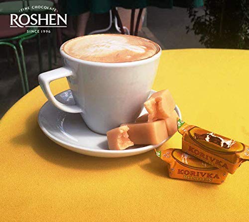 Roshen Korivka Cow Candy - Milky Fudge Sweets, 2.2 lb, Kosher & Halal, Yellow