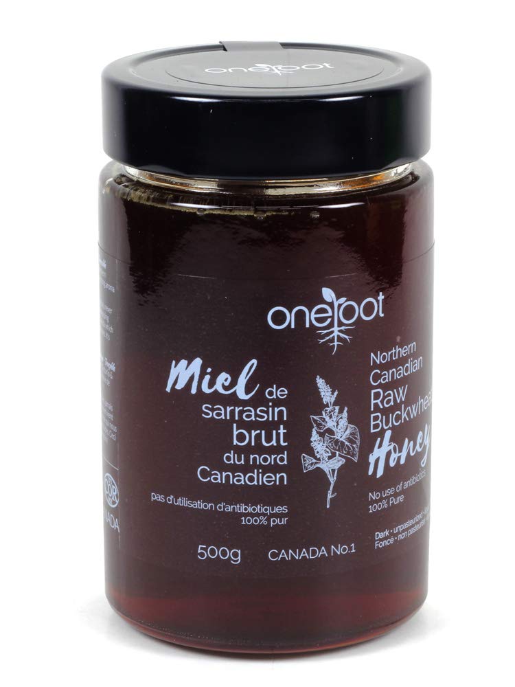 Oneroot Raw Buckwheat Honey - 500G/17.6Oz, Unheated, Unfiltered And Unprocessed Natural Dark Honey, Rich In Antioxidants Pure Bu