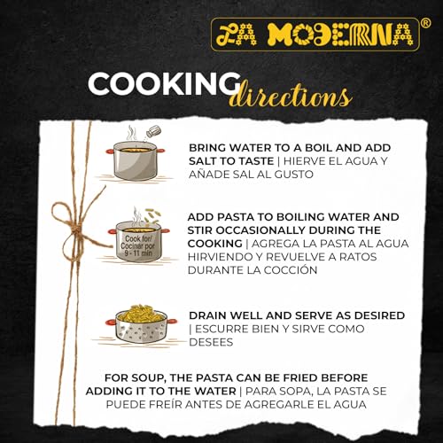 LA MODERNA, Elbow Codos Pasta, 7 oz (Pack of 20) | Enriched Durum Wheat Semolina | Kosher, Non-GMO, Iron and Vitamin-Fortified |
