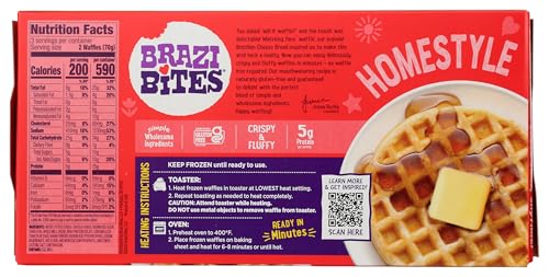 Brazi Bites Homestyle Waffles, 7.4 Oz