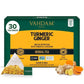 Vahdam, Turmeric Ginger Herbal Tea Bags (30 Pyramid Tea Bags) Caffeine Free, Non Gmo, Gluten Free | 100% Pure Herbal Blend - Savory & Spicy | Individually Wrapped Pyramid Tea Bags | Direct From Source